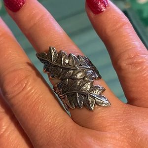 Leaf Wrap 925 Silver Knuckle Ring